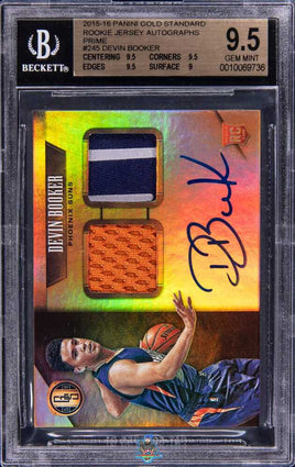 2015 Devin Booker BGS 9.5 10 Gold Standard Rookie Jersey Auto Prime #245 16/25