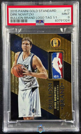 2015 Dirk Nowitzki PSA 9 Gold Standard Bullion Brand Logo Tag #17 1/1