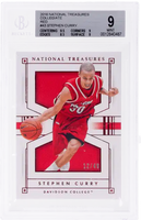 2016 Stephen Curry BGS 9 National Treasures Collegiate Red #43 /49