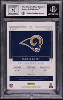 2016 Jared Goff BGS 9 10 National Treasures Rookie Patch Auto Logo Red #101 /2