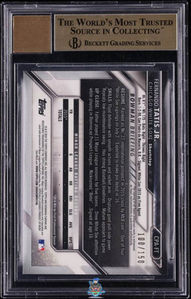 2016 Fernando Tatis Jr. BGS 9.5 10 Bowman Chrome Priospect Auto Blue Ref 100/150
