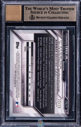 2016 Fernando Tatis Jr. BGS 9.5 10 Bowman Chrome Pros Auto Orange Refractor 22/25