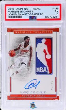 2016 Marquese Chriss PSA 5 National Treasures Logoman Autograph #139 1/1