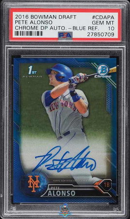 2016 Pete Alonso PSA 10 Bowman Draft Chrome DP Auto Blue Ref #CDAPA 21/150