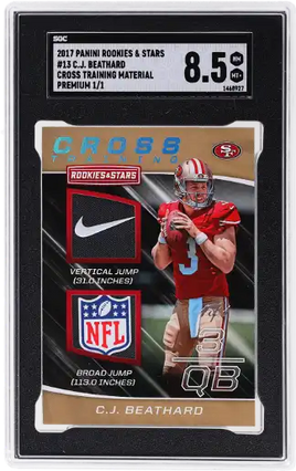 2017 CJ Beathard SGC 8.5 Rookies and Stars Dual Patch #13 /1