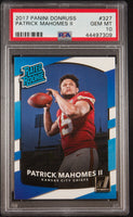 2017 Patrick Mahomes PSA 10 Donruss #327