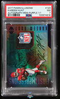 2017 Kareem Hunt PSA 7 Illusions Rookie Patch Auto Shield #123 /1