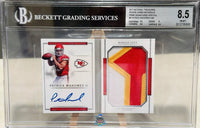 2017 National Treasures Mahomes Rookie Jumbo Materials Auto /99 BGS 8.5 10