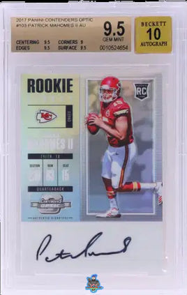 2017 Panini Contenders Optic Rookie Ticket Autograph Patrick Mahomes II #103 BGS 9.5 Auto 10 0010524654