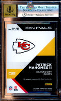 2017 Patrick Mahomes BGS 9 10 Donruss Elite Pen Pals Auto #PPPM