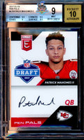 2017 Patrick Mahomes BGS 9 10 Donruss Elite Pen Pals Auto #PPPM