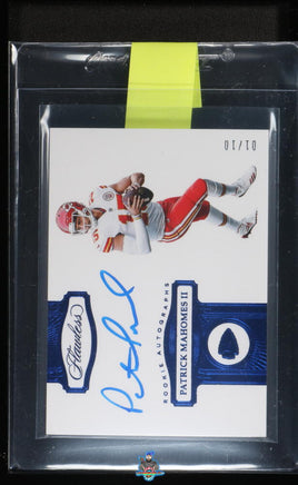 2017 Panini Flawless Patrick Mahomes Rookie Auto Sapphire #RA-PM 1 of 10 UG