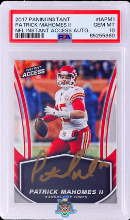 2017 Patrick Mahomes PSA 10 Instant NFL Instant Access Auto #IAPM1 /25