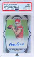 2017 Patrick Mahomes PSA 9 10 Prizm Rookie Auto Silver Prizm #RAPM