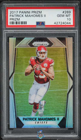 2017 Panini Prizm Silver Patrick Mahomes II ROOKIE #269 PSA 10 42724044