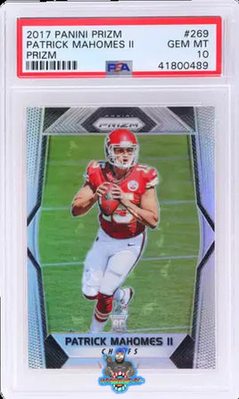 2017 Panini Prizm Silver Prizm Patrick Mahomes II #269 PSA 10 41800489