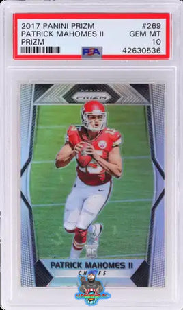 2017 Panini Prizm Silver Prizm Patrick Mahomes II #269 PSA 10 42630536