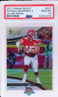 2017 Panini Select Field Level Silver Prizm Patrick Mahomes II #247 PSA 10 50332374