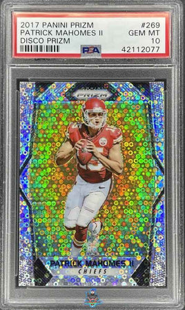 2017 Prizm Patrick Mahomes Disco Prizm #269 PSA 10