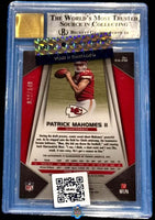 2017 Prizm Patrick Mahomes Rookie Auto Blue Wave /149 BGS 9 10