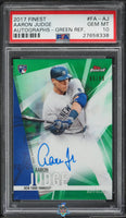 2017 Topps Finest Aaron Judge Auto Green Refractor /99 PSA 10