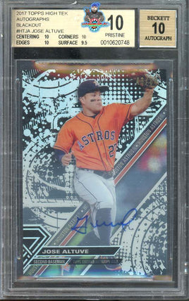 2017 Topps High Tek Jose Altuve Auto Blackout #HTJA BGS 10 Auto 10 0010620748