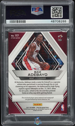 2017 Bam Adebayo PSA 9 Spectra Auto Jersey Nebua Logoman #117 1/1