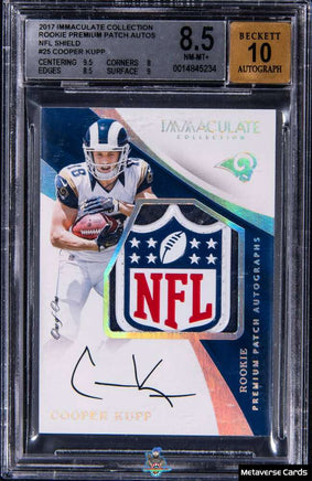 2017 Cooper Kupp BGS 8.5 10 Immaculate Rookie Patch NFL Shield #PRCK 1/1