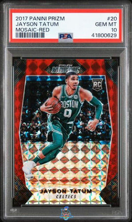 2017 Jayson Tatum PSA 10 Prizm Mosaic Red #20