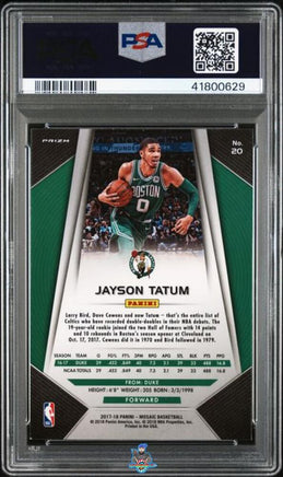 2017 Jayson Tatum PSA 10 Prizm Mosaic Red #20