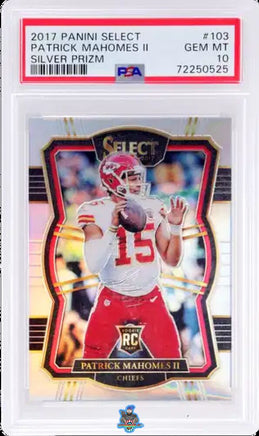 2017 Patrick Mahomes PSA 10 Select Rookie Silver Prizm Premier Level #103