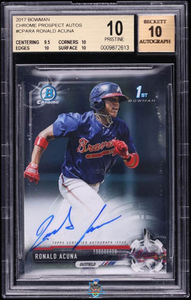 2017 Ronald Acuna Jr. BGS 10 10 Bowman Chrome Prospect Auto #CPARA
