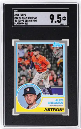 2018 Alex Bregman SGC 9.5 Topps Platinumimun Parallel #8396 /1