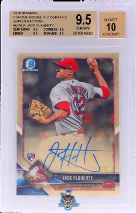 2018 Jack Flaherty BGS 9.5 10 Bowman Chrome Rookie Auto Super #CRAJF 1/1