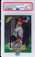 2018 Shohei Ohtani PSA 10 Bowman Mega Box Chrome ROY Green Refractor #ROYFSO /99