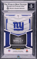 2018 Saquon Barkley BGS 8 Certified New Generation Jerseys Mirror Black #1 /1