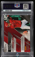 2018 Chronicles Shohei Ohtani Trip Thrt Mat Neon Green /25 PSA 9