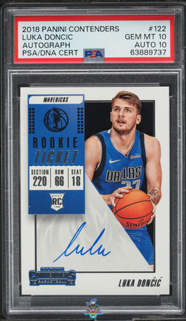 2018 Luka Doncic PSA 10 10 Contenders Auto #122