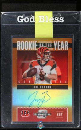 2018 Donruss Optic Joe Burrow Rookie of the Year Orange /50 Raw