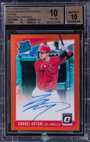 2018 Shohei Ohtani BGS 10 10 Donruss Optic Rated Rookies Auto Orange #RRSSO /25