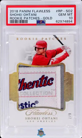 2018 Shohei Ohtani PSA 10 Flawless Rookie Patches Gold #RPSO2 6/7