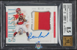 2018 Patrick Mahomes BGS 8.5 10 National Treasures Colossal Mat Auto #CSPM 2/10