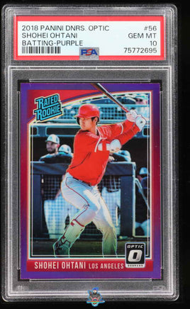 2018 Shohei Ohtani PSA 10 Donruss Optic Batting Purple #56