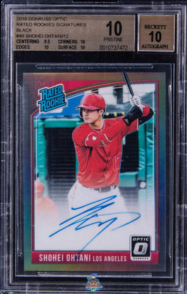 2018 Donruss Optic Shohei Ohtani RR Auto Black  /12 BGS 10 10 POP 1