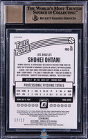 2018 Shohei Ohtani BGS 10 10 Donruss Optic Rated Rookies Auto Black #RRSSO /12