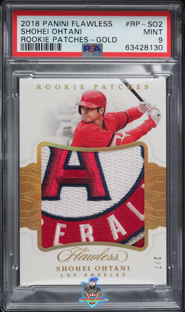 2018 Panini Flawless Shohei Ohtani Rookie Patches Gold #RP-SO2 2 of 7 PSA 10 63428130