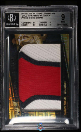 2018 Shohei Ohtani BGS 9 National Convention Gold VIP Massive Mats #VIPSO /10