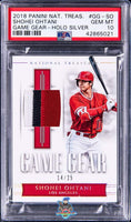 2018 Panini National Treasures Game-Gear Holo Silver #GG-SO Shohei Ohtani Patch Rookie Card 14 of 25 - PSA 10 42865021