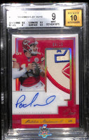 2018 Patrick Mahomes BGS 9 10 One Gold Patch Auto #129 /10