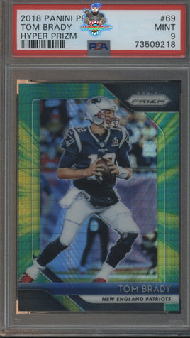 2018 Tom Brady PSA 9 Prizm Hyper Prizm #69 33/275